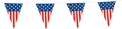 2x Vlaggenlijn USA 10 Meter - Voetbal EK WK Landen Land Feest Versiering Decoratie