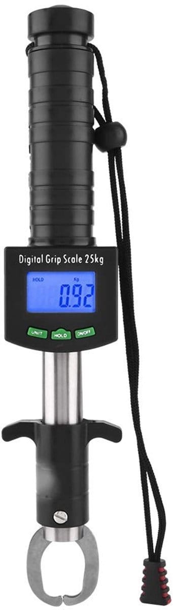 Dailygoods- Visweegschaal 3-in-1 - Visgrijper - Meetlint 1M - Antiroestvrijstalen Grijper - Antisliphandvat - Zware Veerwerking