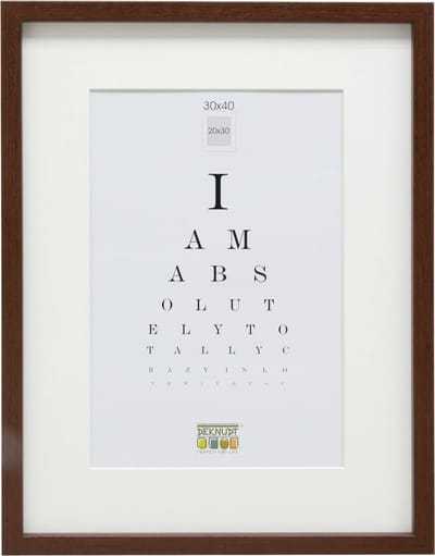 Deknudt Frames fotolijst - bruin met passe-partout  - 20x30 / 30x40 cm