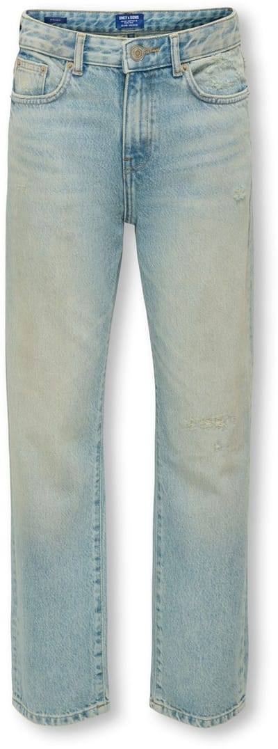 ONLY&SONS - OSJEDGE STRAIGHT REPAIR LB 6192 TAI DNM - Jongens - Jeans