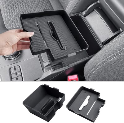 Compatibel met Ford Ranger T9 2023 2024 Raptor Wildtrak XLT middenconsole, armleuning, opbergdoos, dubbellaagse auto-middenconsole-organizer, tray rananger 2025, accessoires (elektronische rem)