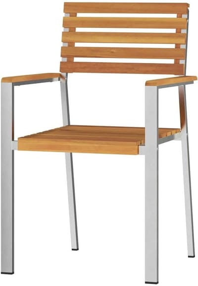 Tuinstoelen Set - Balkonstoel Terrasstoel - Buiten Zitten - Massief Acacia Hout - 56 x 54.5 x 87 cm