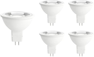 Spectrum LED Lamp GU5.3 - 5W - 12V - 450 Lumen - 4000K Neutraal Wit - Ø50mm - Voor Keuken, Badkamer en Hal - 5 stuks