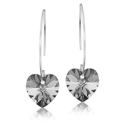 Montebello Oorbellen Pippa HZ111 - Swarovski Hart - 925 Zilver Gerhod. - Ø14mm - 40mm