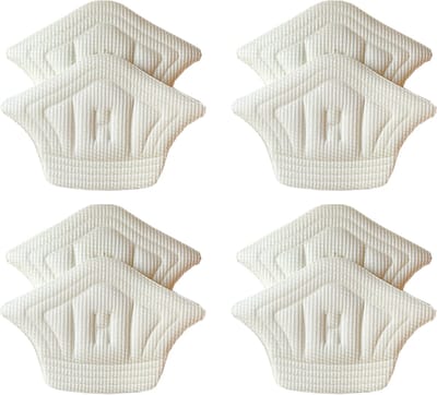 Sodrai Hielzooltjes | 8 stuks | Kleur Wit/Beige | Hielzool | Hakbeschermers | Premium Hielbeschermers | Anti-slip | Schoenmaat Universeel | Hiel beschermers |Hielkussens |