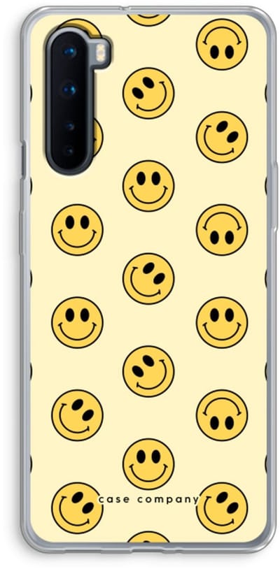 Case Company® - Hoesje geschikt voor OnePlus Nord hoesje - Smiley N°2 - Soft Cover Telefoonhoesje - Bescherming aan alle Kanten en Schermrand