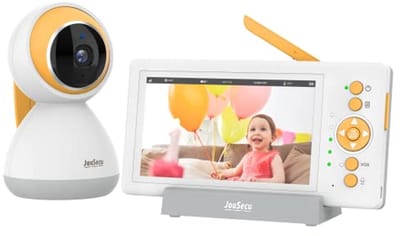 Babyfoon met camera en audio - 5 inch HD-scherm, lange batterijduur, videobabyfoon met Pan-Tilt-zoom en nachtzicht