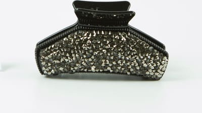 Haarklem hoog strass grijs