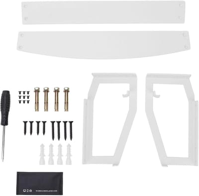 Muurbeugel Luidspreker - RVS Houder - Stabiele Montage - Zware Uitvoering - 16 kg Draagkracht - Wit