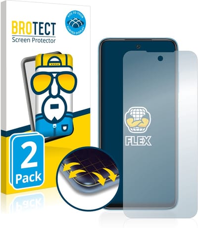 BROTECT - Screenprotector voor Xiaomi Redmi 10 (2022) - Folie Beschermfolie transparant volledig dekking - 2 Stuks