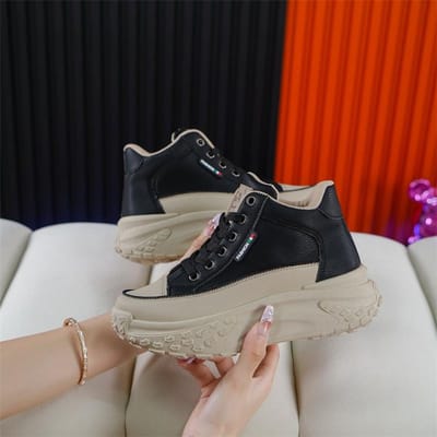 Chaussures montantes Petites Blanches Automne Nouvelles Ins Étudiantes Semelles Épaisses Rehaussantes Petites Chaussures de Sport et de Loisirs 40 red
