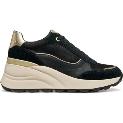 GEOX SPHERICA EC13 DAMES Sneakers - ZWART - Maat 39
