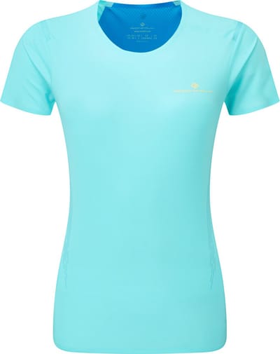 Ronhill | Dames Hardloop Shirt | Tech Race S/S Tee | Aquamint/El Blue | XS