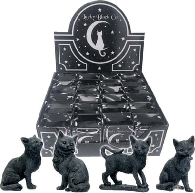 Lucky Black Cats Figuur 9cm (Display van 24)