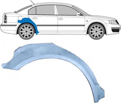 Reparatiepaneel achterspatbord voor Skoda Superb 2002-2008 / Rechts