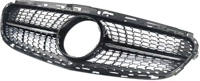 Voorbumper grille Noir - Voor Mercedes E-Klasse W212 (2014-2016) - Diamant E63 AMG Look - Gloss Black - Auto Accessoires