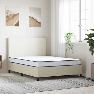 vidaXL - Traagschuimmatras - 140x190x17 - cm - Zacht - wit