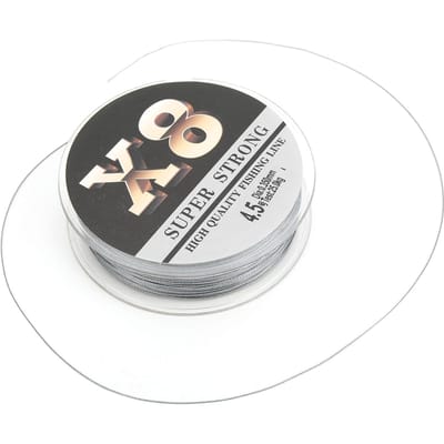 Fil de pêche 100m Résistant à l'abrasion Fil de pêche tressé Force de traction élevée Ligne pour étang réservoir Taille 4.5 (0.35mm gray
