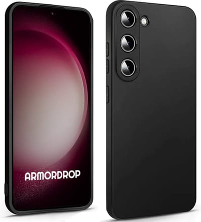 Armordrop Zwart Hoesje Geschikt Voor Samsung S23+ (S23 PLUS) - Telefoonhoesje Zwart
