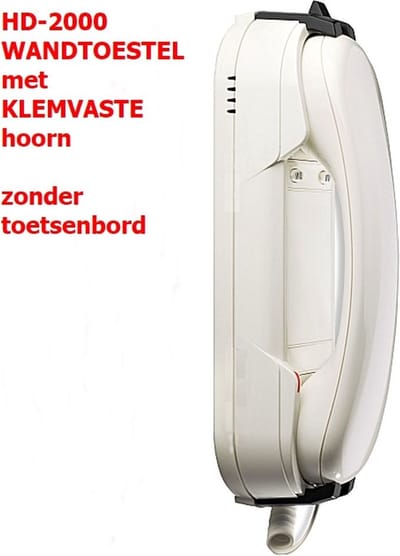 HD-2000 analoge telefoon met HOORN-KLEMsysteem - ZONDER TOETSENBORD - wit (45-1475-WT)