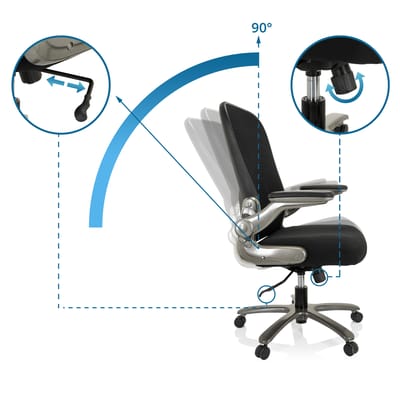 Zware stoel / Bureaustoel INSTRUCTOR T I Titan XXL Netstof / Stof zwart hjh OFFICE