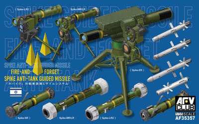 AFV Club Modelbouwpakket Diorama - 35357 SPIKE Anti-Tank Guided Missile - Raketten - Dioramaset Plastic - 1:35 - Modelbouw