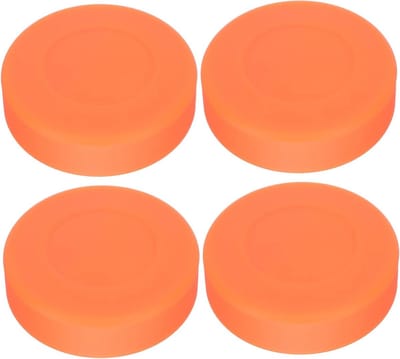 Hockey Pucks - Trainingspucks - Hockey Training - Verstelbare Hardheid - 4 Stuks 7x7cm - Oranje