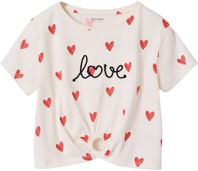 Vertbaudet T-shirt voor meisjes met een sierlijke strikdetail