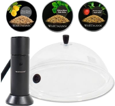 Rookpistool Deluxe Set - Smoking Gun - Stolp - 3 Smaken Rookmot - Koud Roken - Foodsmoker - Cold Smoke - Rookapparaat - Eik, Appel en Citroen - Mat Zwart