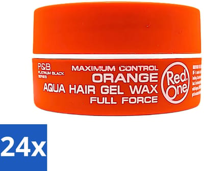 24 x Red One - Haarwax - Aqua Orange - Verfrissende Styling - Voor Sterke Hold & Glanzende Finish - 150 ml - Haarwax - Aqua Orange - Frisse Styling - Stijlvol Haar - Hold