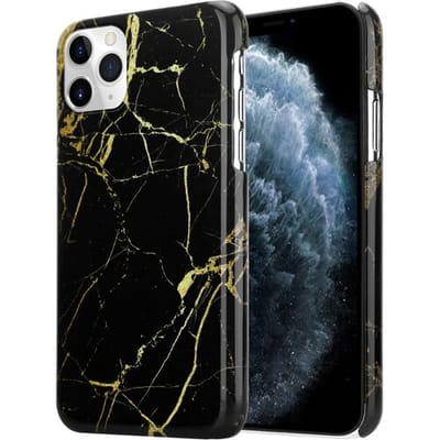 ShieldCase Amazing Black Marmer hoesje geschikt voor Apple iPhone 11 Pro Max 6.5 inch hoesje - Zwart/Goud - Shockproof - Kleurrijk design - Kwalitatieve backcover