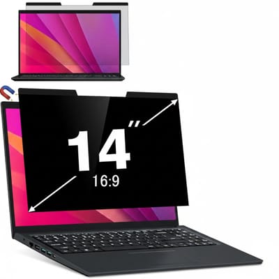 Famanu - Magnetisch privacyschermfilter voor 14 inch 16:9 laptop - computerschermschild, anti-verblinding blauw lichtfilter, verwijderbaar voor Lenovo, HP, Dell
