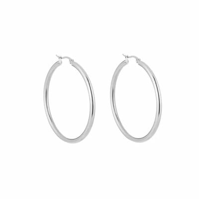 Bijoutheek Oorringen Hoop 3 mm Zilver