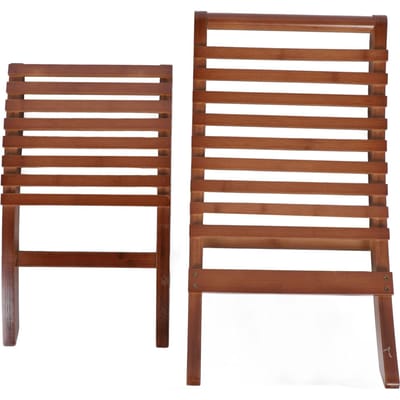 Chaise en Bois Marron Foncé Élégante Pliante Ergonomique Haut Dossier Support Stable Fauteuil de Salon en Bois