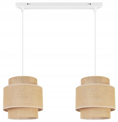 Boho Hanglamp Jute Beige Wit Metaal E27 - Stijlvolle Verlichting