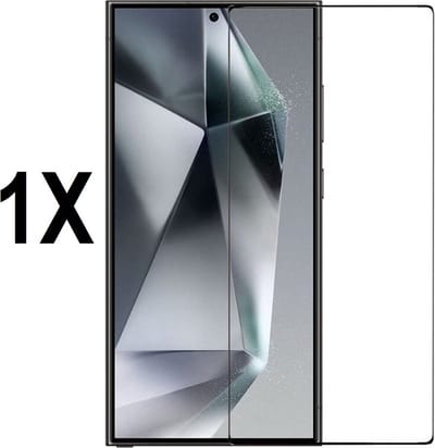 Screenz® - FULL COVER Screenprotector geschikt voor Samsung Galaxy S25 Ultra - Tempered glass Screen protector geschikt voor S25 Ultra - Beschermglas - Glasplaatje