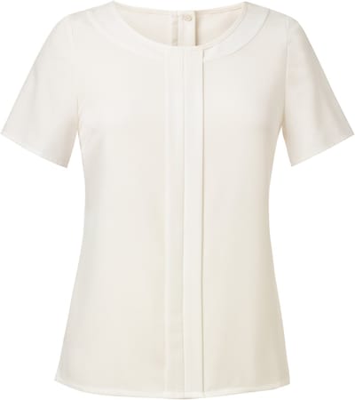 Brook Taverner Blouse in Chinese crêpe FELINA BT2265 - Cream - 40 EU (12 UK)