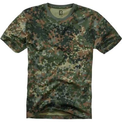 Brandit - Basic Heren T-shirt - M - Groen/Bruin