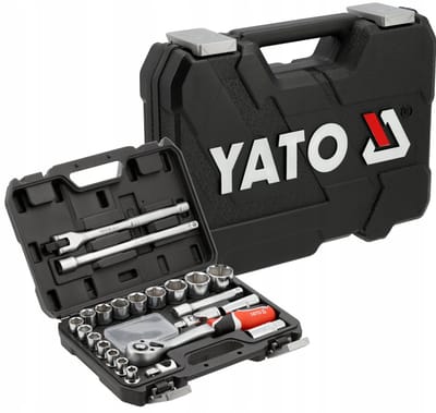 Yato 24-delige DOPPENSET 1/2" Gereedschapskoffer CRV Staal