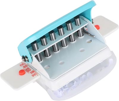 Verstelbare Pons - Papierpons Gatenmaker - Papier Organiseren - Positie Liniaal - A4 A5 B5 - Groen