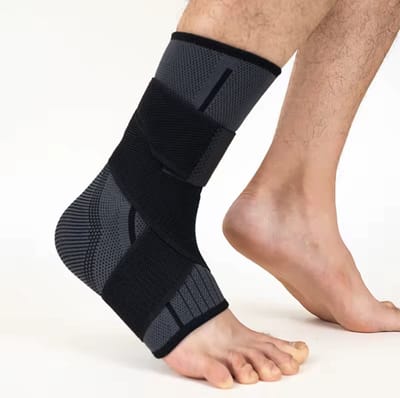 CHPN - Enkelbrace - Enkelband - Sportbrace - Sportband - Large - Universeel - Elastisch - Verstelbaar - Enkel ondersteuning - Ankle brace - Zwart