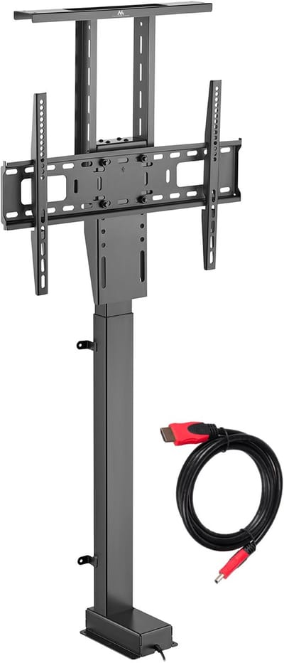 Maclean - TV beugel - Elektrische standaard - 37''-80''- VESA 600x400 - Max 60kg - met HDMI 2.0 4K 3D UHD 1,8m KABEL 48 bit