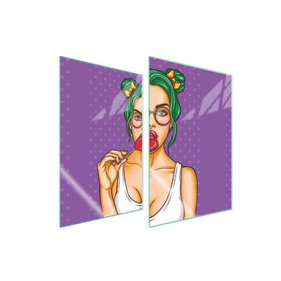 TMK ArtDeko Serie - Glasplaat Beschermer - 2x35x52 cm - Vrouw - Gehard Glas