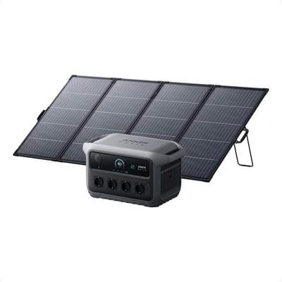 Anker SOLIX C2000 Gen 2 Tragbare Powerstation mit 400W Solarpanel - 2400W Spitzenleistung 4000W Solargenerator - Voll geladen in 58 Minuten - 2048Wh LiFePO₄-Akku - Ideal für Camping & Stromausfall