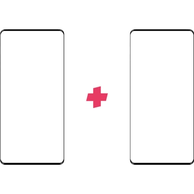 DuoPack: Huawei P50 Pro screenprotector gehard glas Edge to Edge