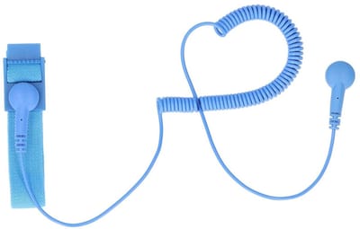 ESD-polsband voor veilige ontlading - antistatisch - herbruikbaar - aardingsdraad - blauw