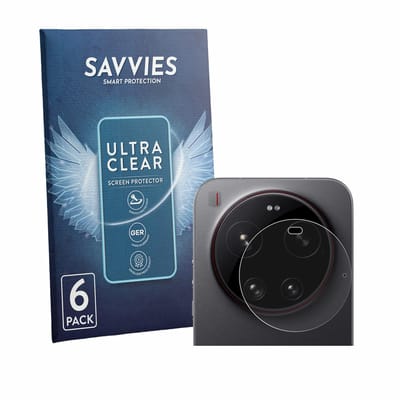Savvies - Screenprotector voor Xiaomi 17 Ultra (ALLEEN Camera) - Folie Beschermfolie transparant 6 Stuks