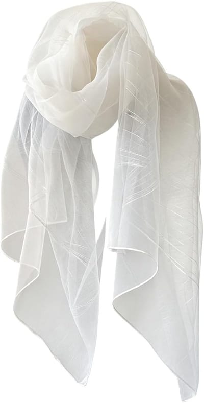 Chiffon Sjaal - Lange Foulard - Zomerse Outfit - Vloeiend Materiaal - 195x70 cm - Abrikoos