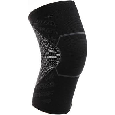 Nieuwe Hoge Elastische 3d Breiwerk Nylon Sport Knieschijven Ademend Absorbeer Zweet Hardlopen Siliconen Anti-Val XL