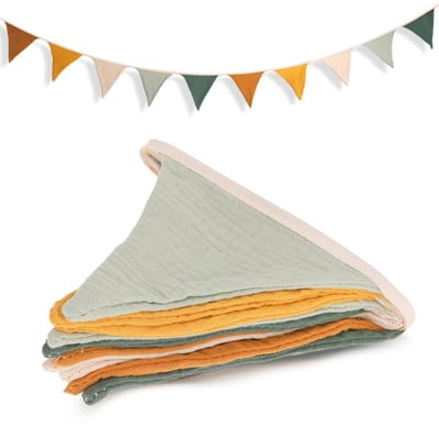 Dailygoody - Vlaggenlijn Kinderkamer - Decoratie voor Babykamer - Kleurrijk en Speels - 286 cm - Feestelijke Slinger - Perfect voor Verjaardagen - Ide...